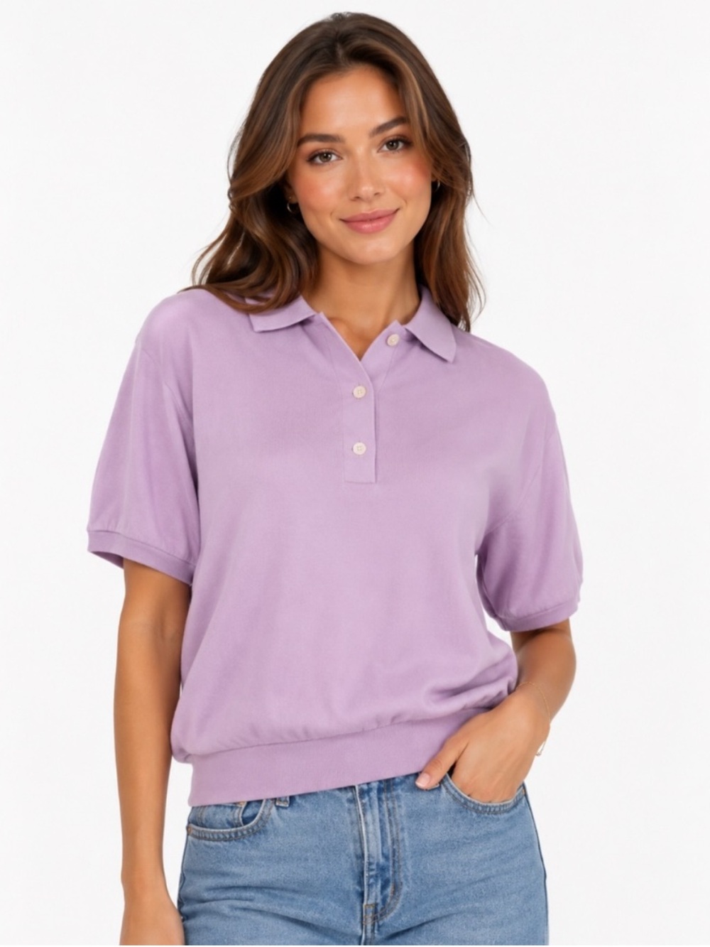 Everlane Top S Preppy Purple